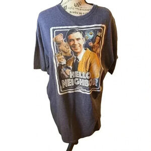 MR ROGER NEIGHBORHOOD SIZE XL DARK GRAY TEE WITH MR ROGER
